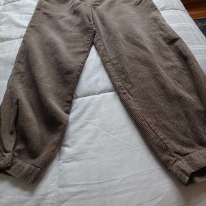 Beige wide wale corduroy joggers